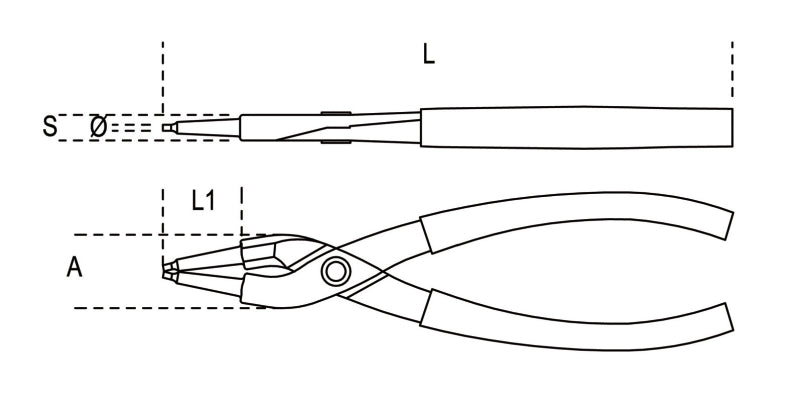 1032HS 180-INTERNAL CIRCLIP PLIERS