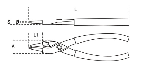 1032 140X09-INTERNAL CIRCLIP PLIERS