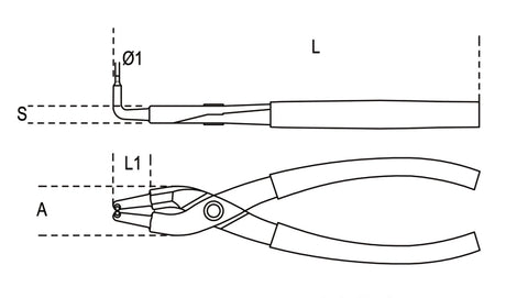1034 290-INTERNAL CIRCLIP PLIERS 90°