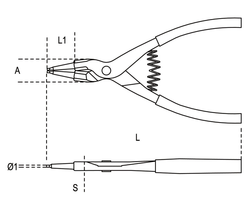 1036 225-EXTERNAL CIRCLIP PLIERS