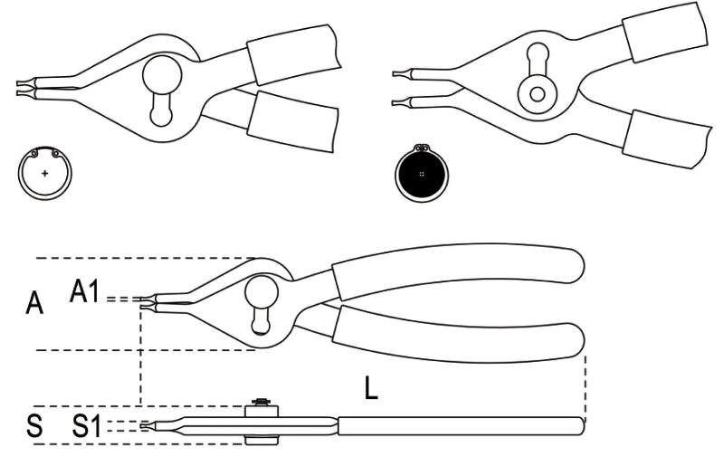1039 150-STRAIGHT POINT PLIERS