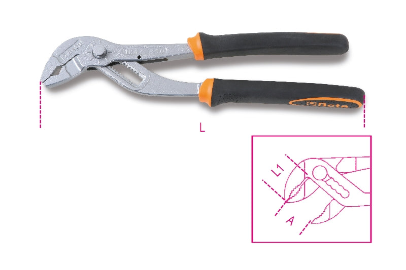 1047BM 240-SLIP JOINT PLIERS, BUTTON ADJ