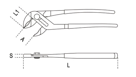 1047 300-SLIP JOINT PLIERS - BUTTON ADJU.