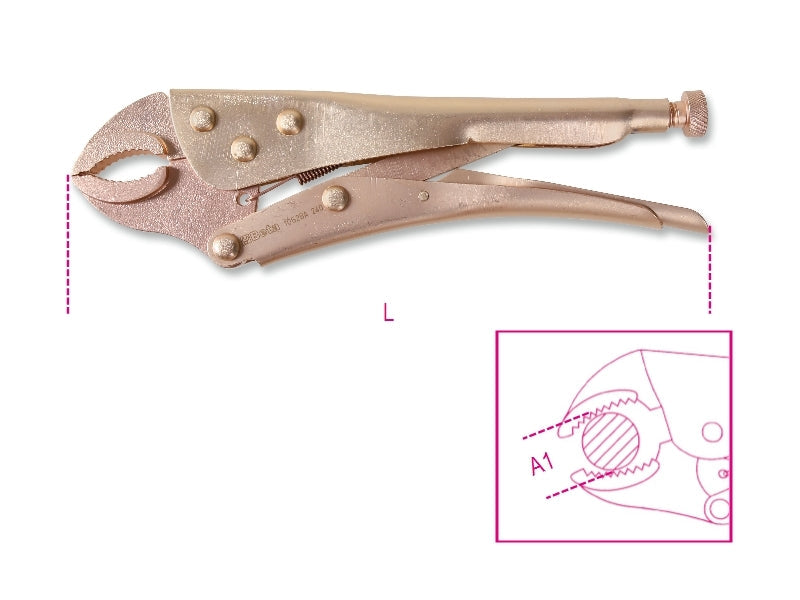 1052 140-SELF-LOCKING PLIERS CONCAVE JAW