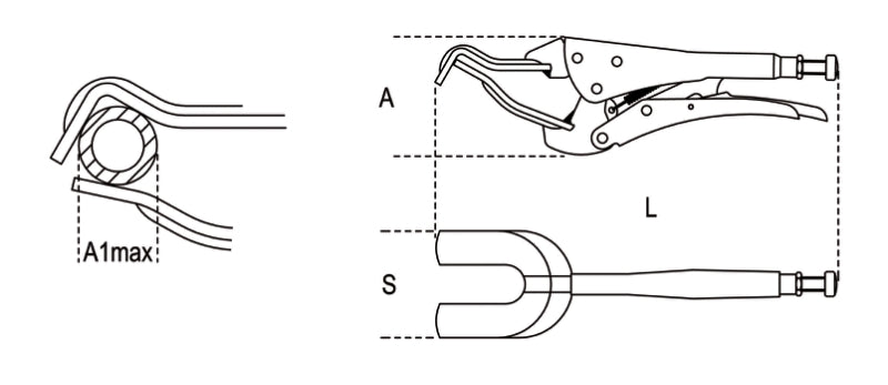 1061 275-PLIERS FORK-TYPE JAWS