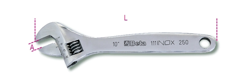 111INOX 150-ADJUSTABLE WRENCHES