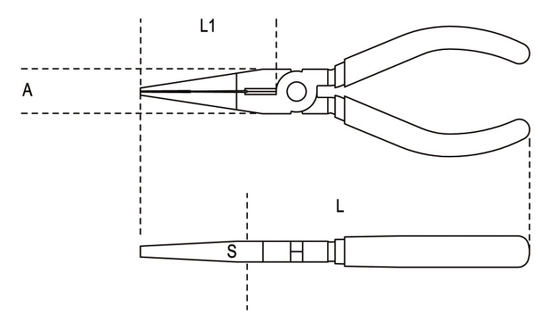 1162BA 150-SPARK-PROOF FLAT NOSE PLIERS
