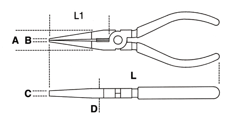 1168G 160-E.LONG BENT NEEDLE NOSE PLIERS