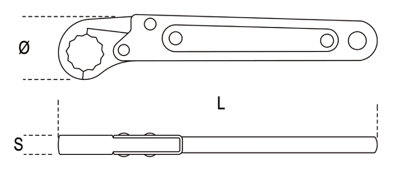 120 11-RATCHET OPENING SINGLE ENDED WR.