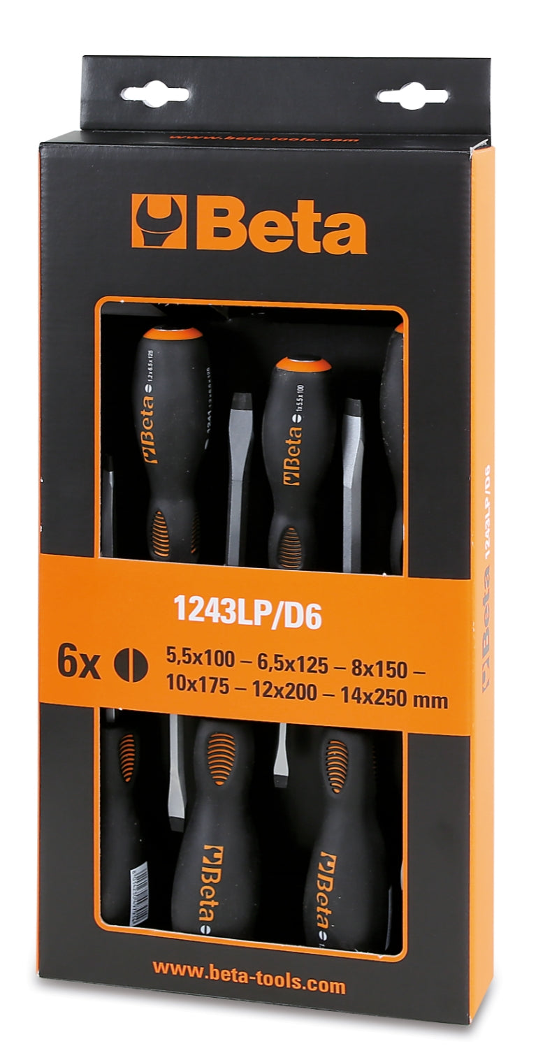 1243LP/D6-SET OF 6 SCREWDRIVERS SLOTTED