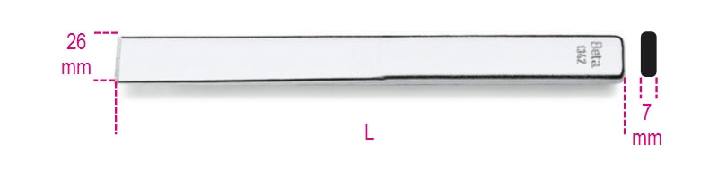 1342-EXTRA FLAT CHISEL W.STRAIGHT CUTTER