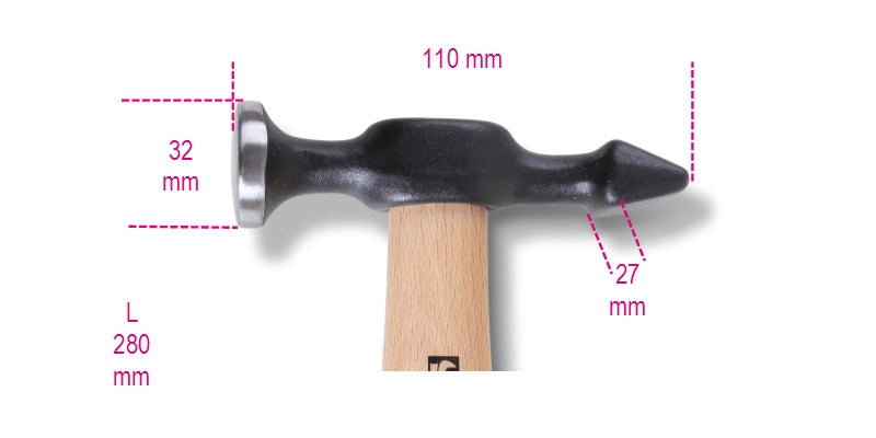 1359 T-HAMMER ROUND FLAT-HORIZONTAL PEIN
