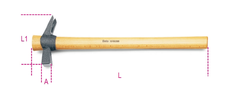 1376X 300-CLAW HAMMERS WOODEN SHAFT