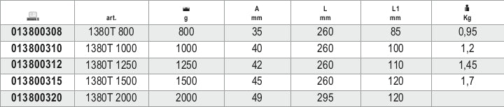 1380T 1500-MASON CLUB HAMMERS - FIBRE