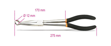 1474DL-SPARK-PLUG PLIERS LONG NOSE PVC