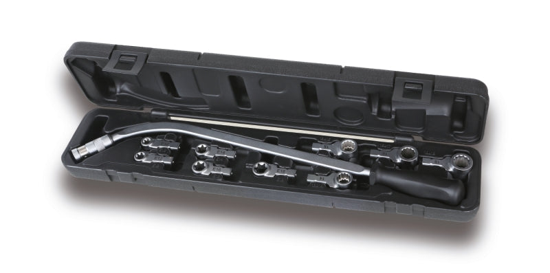 1477/C10-BENT WRENCH WITH 9 BITS