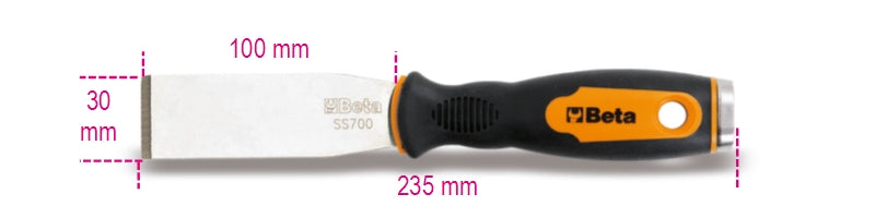 1479RB/1-STRAIGHT PUTTY KNIFE SCRAPER