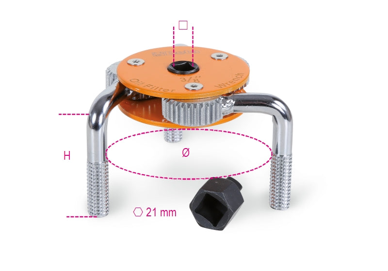 1493H-SELF-ADJUST. OIL FILTER WR. 3 ARMS