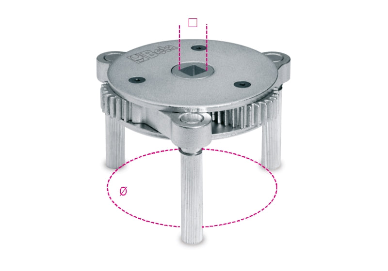1493/U-ADJUSTABLE OIL-FILTER WR. 3 ARMS