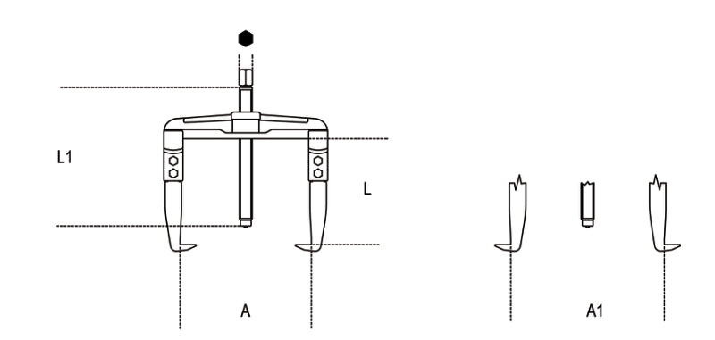 1500/1-UNIVERSAL PULLERS, L100 LEG