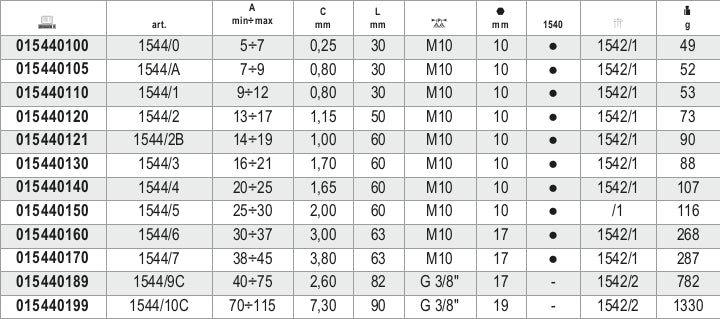 1544/10C-TWO-LEG INTERNAL EXTRACTORS