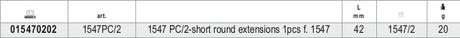 1547PC/2-ROUND EXTENSIONS SHORT SERIES