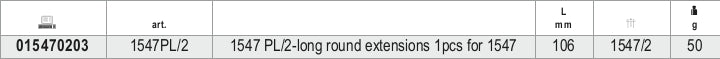 1547P/1-HEXAGONAL EXTENSIONS FOR 1547