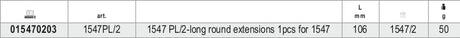 1547PL/2-ROUND EXTENSIONS LONG SERIES