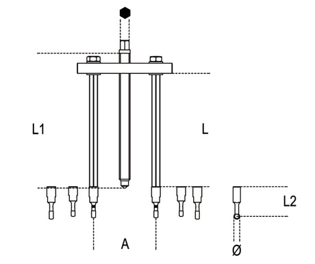 1547/C6-DUMMY BALL BEARING EXTRACTORS