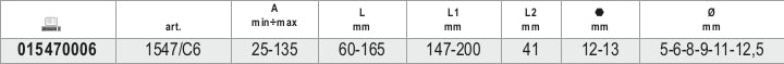 1547P/1-HEXAGONAL EXTENSIONS FOR 1547