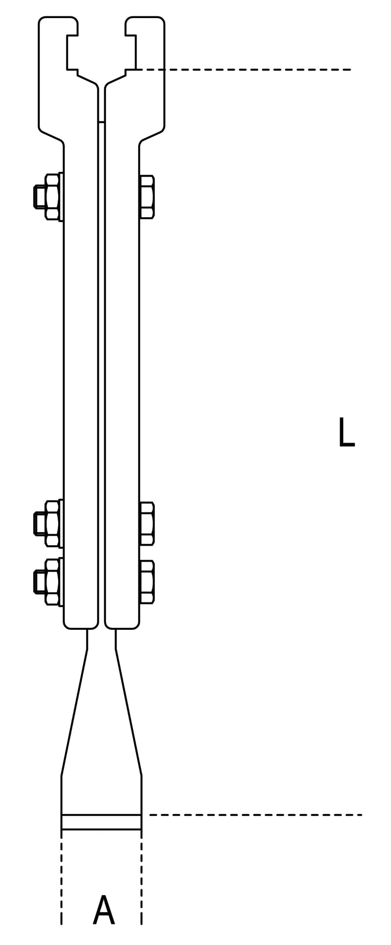 1580GL/8B-LOOSE LEGS LONG FOR 1580