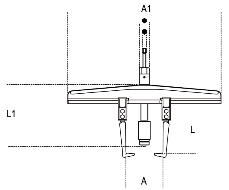 1580/8I-TWO-LEG HYDRAULIC PULLER