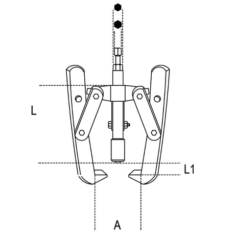 1585/7I-THREE-LEG PULLERS HYDRAULIC USE