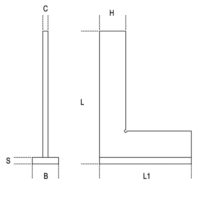 1668A 150-FLANGED PRECISION SQUARES