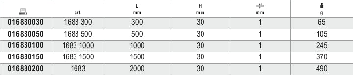 1683 1000-SEMI-RIGID GRADUATED RULES