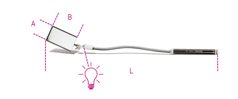 1715FL/B-RECTAN.FLEX. INSPECTION MIRROR