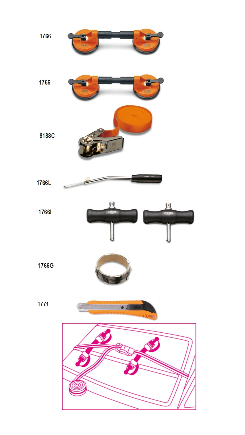 1766/8-8 TOOLS FOR CAR GLASS WINDOWS