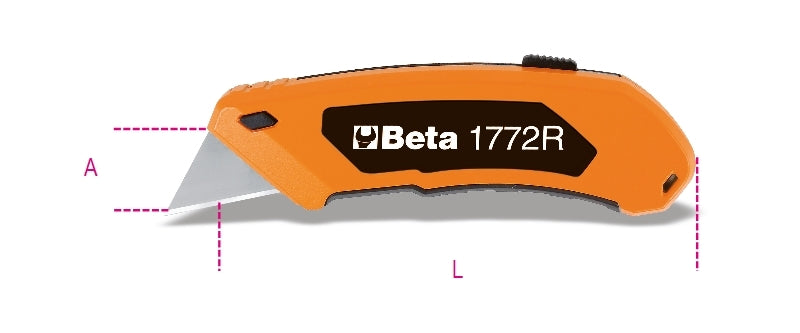 1772R-UTILITY KNIFE RETRACTABLE BLADE