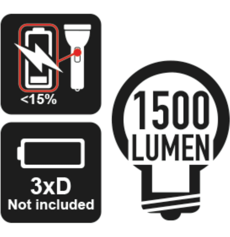 1833 XL-HIGH-BRIGHTNESS LED TORCH 1500