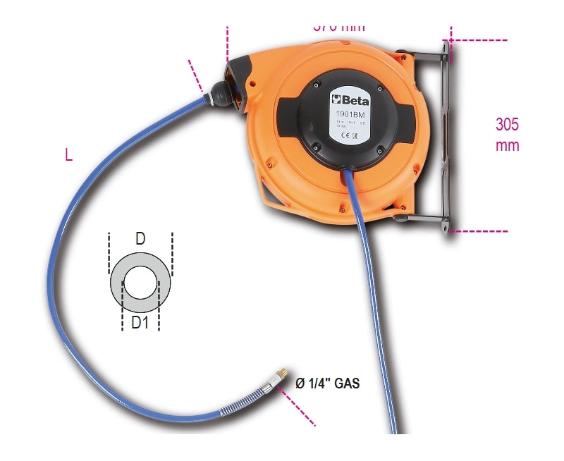 1901BM/8-AUTOMATIC HOSE REEL SHOCK-PROOF