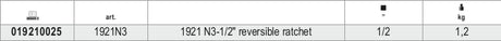 1921N3-1/2 REVERSIBLE AIR RATCHET