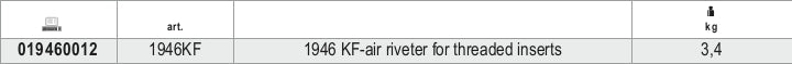 1946KF-AIR RIVETER FOR THREADED INSERTS