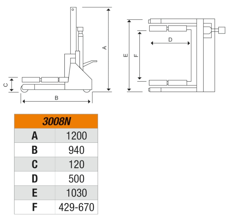 3008N-JACK FOR TRUCK WHEELS