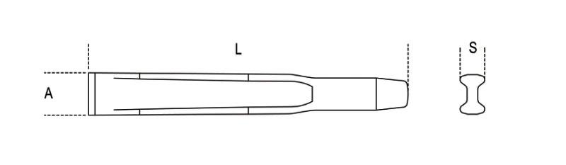 35 300-FLAT CHISELS RIBBED TYPE 34MM