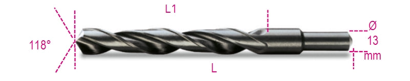 410A 13,50-TWIST DRILLS CYLINDRICAL HSS