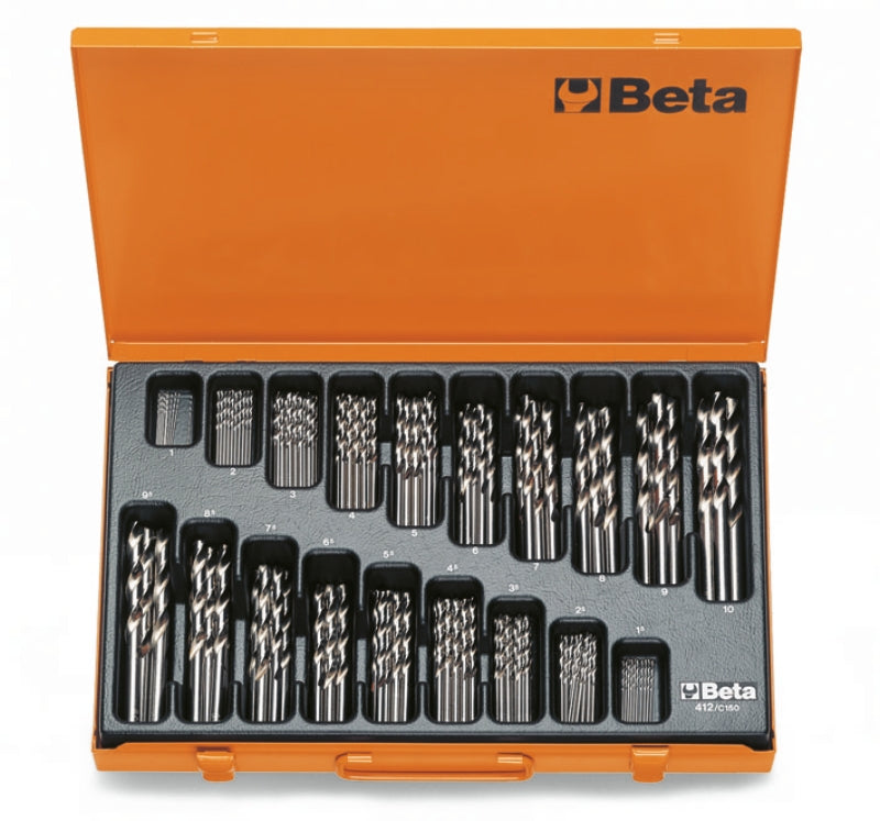 412/C150-150 TWIST DRILLS 412 IN CASE
