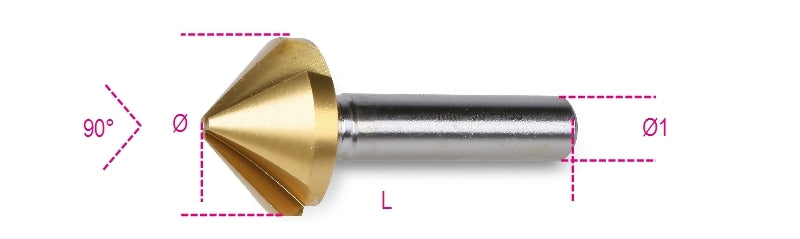 426T 7-COUNTERSINKING CUTTERS HSS + TIN