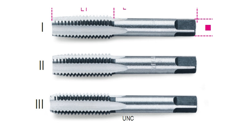 430ASC 1"-HAND TAPS UNC THREAD 3PCS