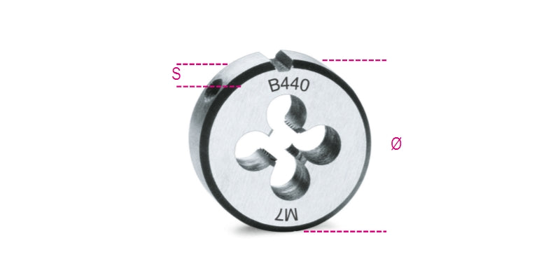 440 12-ROUND DIES COARSE PITCH