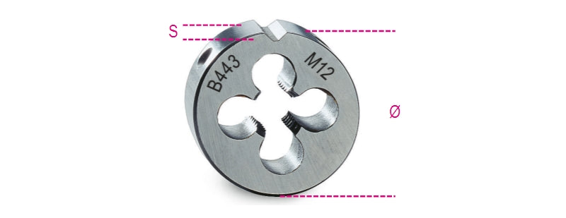 443 10X0,75-ROUND DIES FINE PITCH